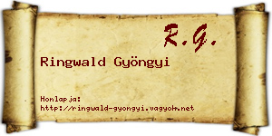Ringwald Gyöngyi névjegykártya